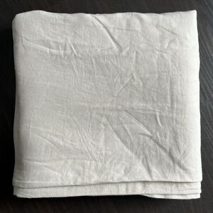 SIMPLE & OPULANCE 100% Linen Queen Duvet Cover Beige/Tan Button Closure